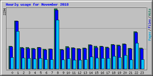 Hourly usage for November 2018