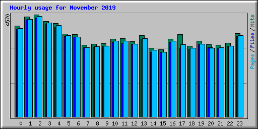 Hourly usage for November 2019