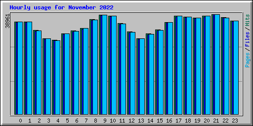 Hourly usage for November 2022