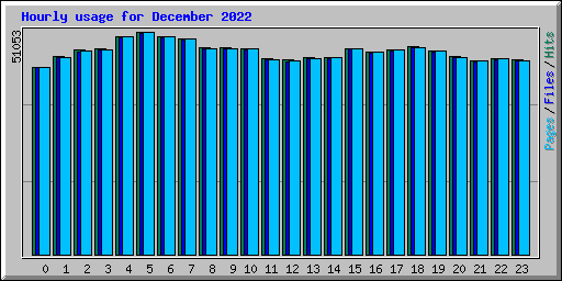 Hourly usage for December 2022