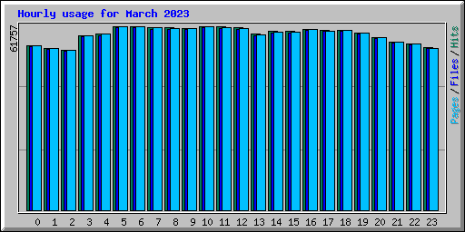 Hourly usage for March 2023