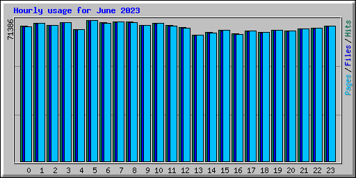 Hourly usage for June 2023