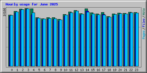 Hourly usage for June 2025