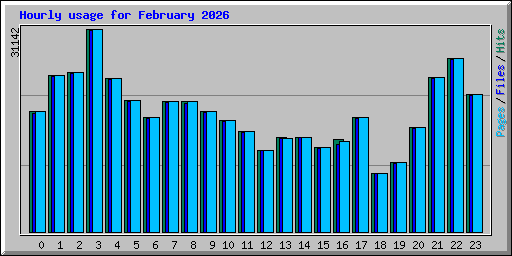 Hourly usage for February 2026