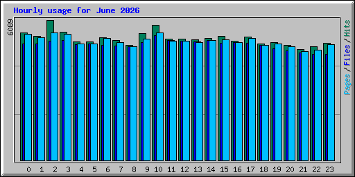 Hourly usage for June 2026