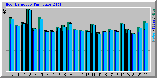 Hourly usage for July 2026