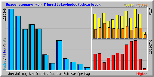 Usage summary for fjerritslevhudogfodpleje.dk